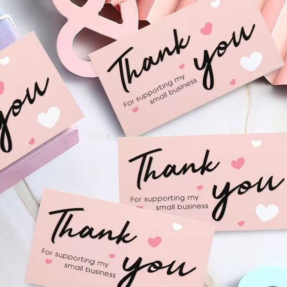 50pcs Exquisite “Thank You” Cards - Perfect for your small Business - Picture 1 of 5